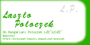 laszlo poloczek business card